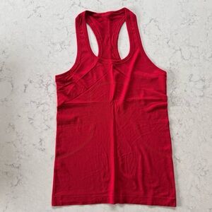 Lululemon swiftly tank, size 6 red